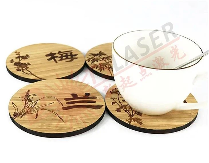 CO<sub>2</sub>תחתיות חריטה בלייזר CO<sub>2</sub> Laser Engraving Coasters