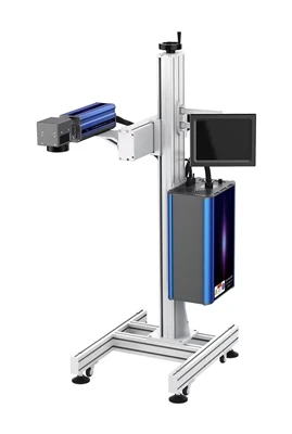 מכונת סימון לייזר מעופפת סיבים 20W